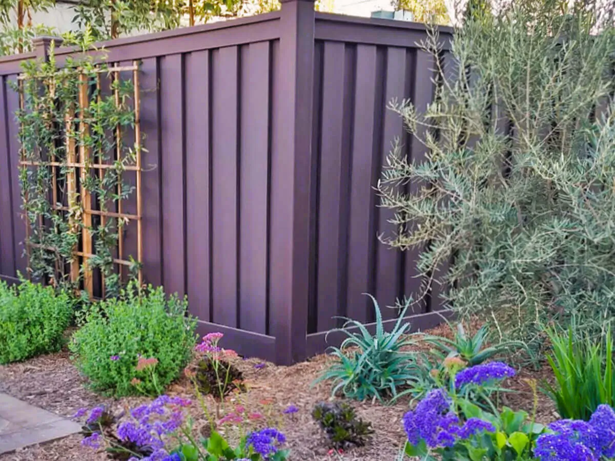 Backyard decorative composite fence