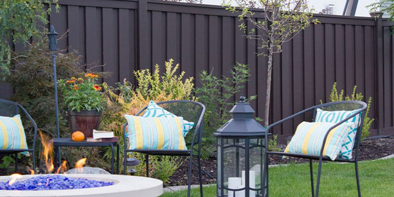 Backyard residential fence