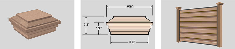 Trex Horizons Fence - Post Caps