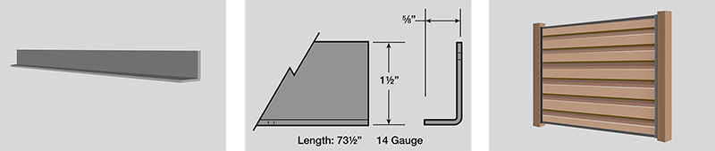 Trex Horizons Fence - Vertical Front Rail