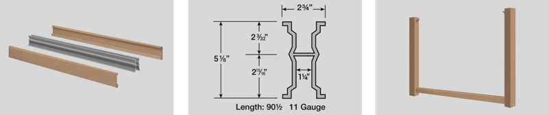 Trex Seclusions Fence - Aluminum Bottom Rail