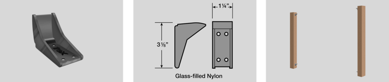 Trex Seclusions Fence - Brackets and Angle Adapters