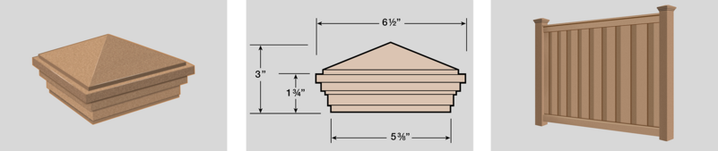 Trex Seclusions Fence - Post Caps