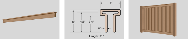 Trex Seclusions Fence - Top Rail