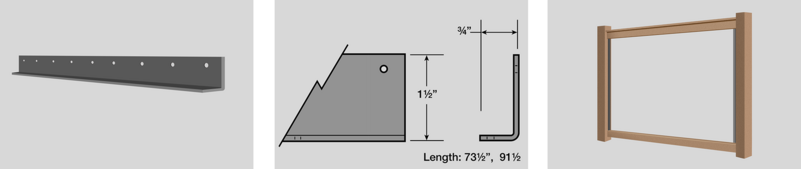 Trex Solitudes Fence - Aluminum Vertical Side Rails Backside