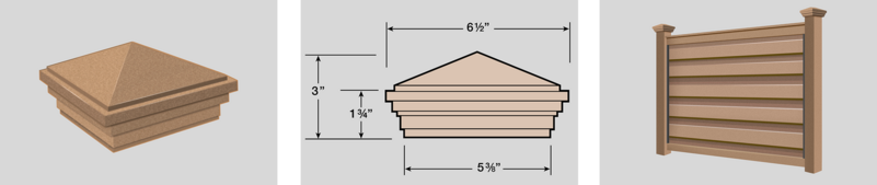 Trex Solitudes Fence - Post Cap close up