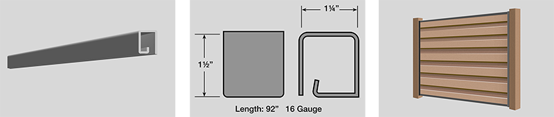 Trex Horizons Fence - Horizontal U-Channel