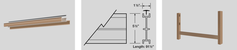 Trex Rail Fence - Bottom Rail Close Up
