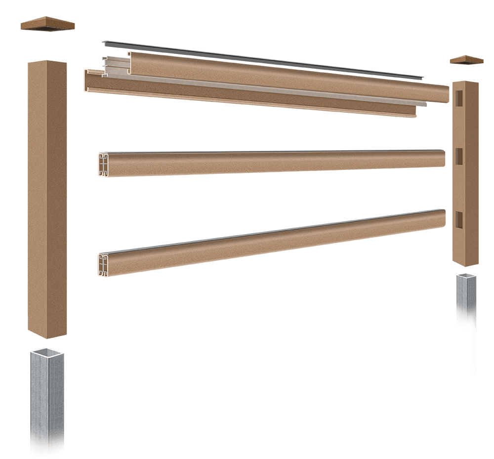 Composite fence - Trex Rail components