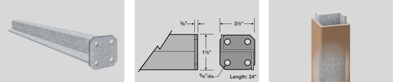 Trex Rail Fence - Concrete Post Mount