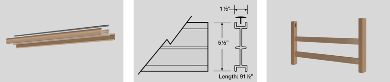 Trex Rail Fence - Middle Rail Close Up