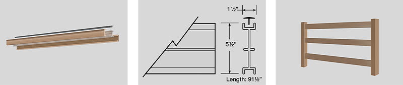 Trex Rail Fence - Top Rail Close Up