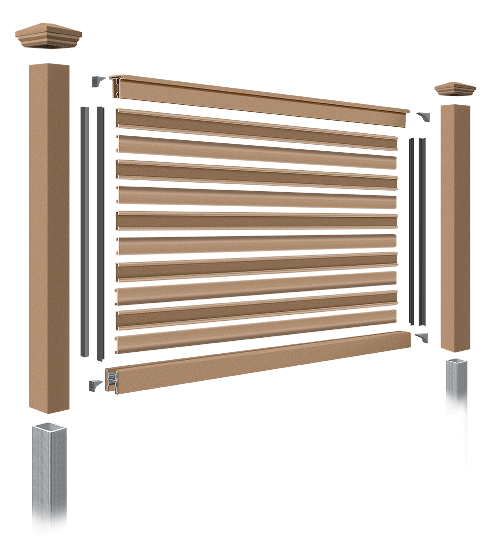Composite fence - Trex Solitudes components