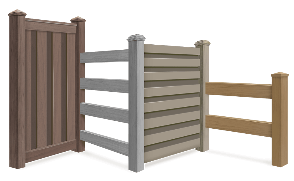 Trex Composite Fence Types connected to each other