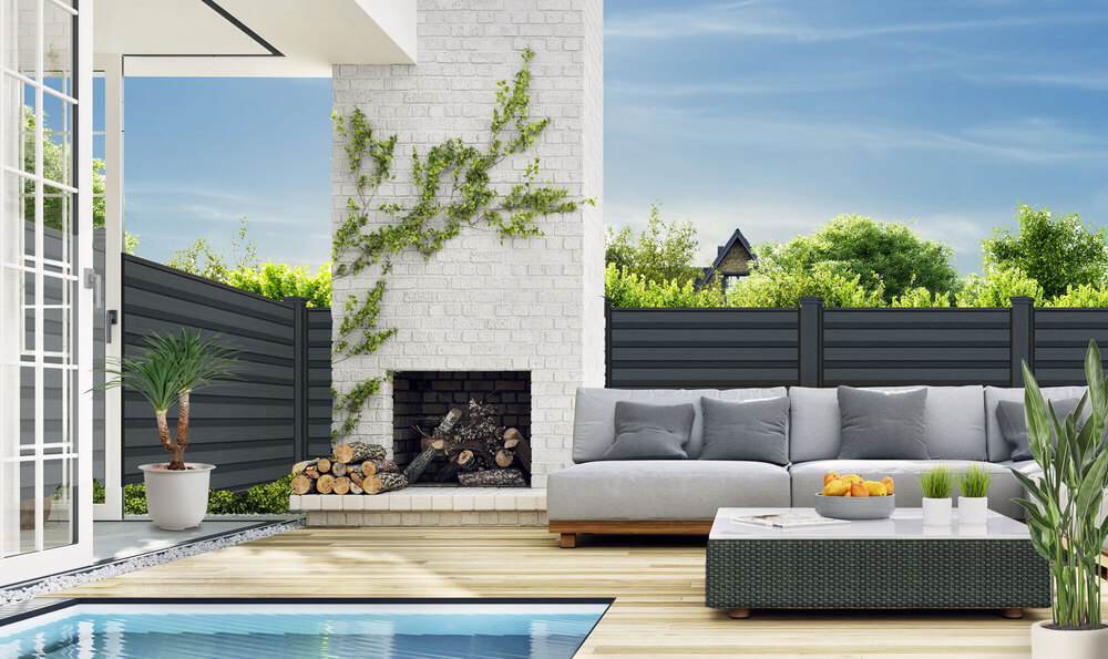 Charcoal Trex Luxury Fence