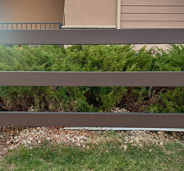Residential Trex composite rail farm fence