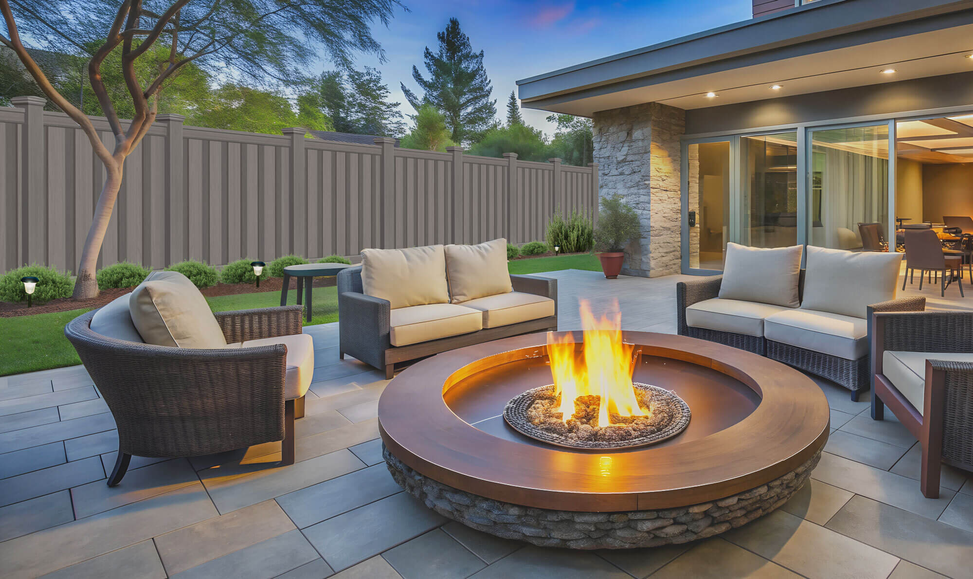 Gray Luxury Composite Fence