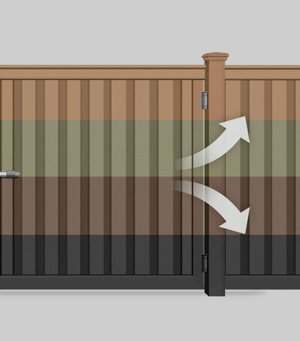 Trex commercial gate color options