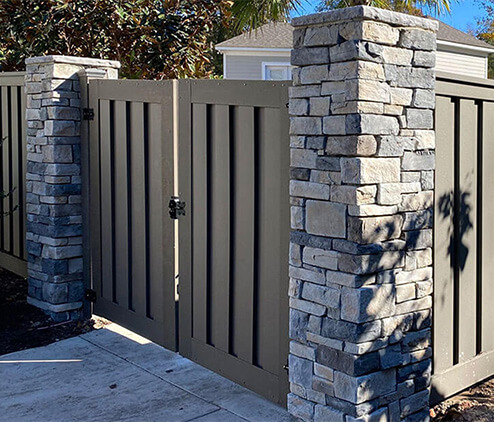 Trex fence installed at a park
