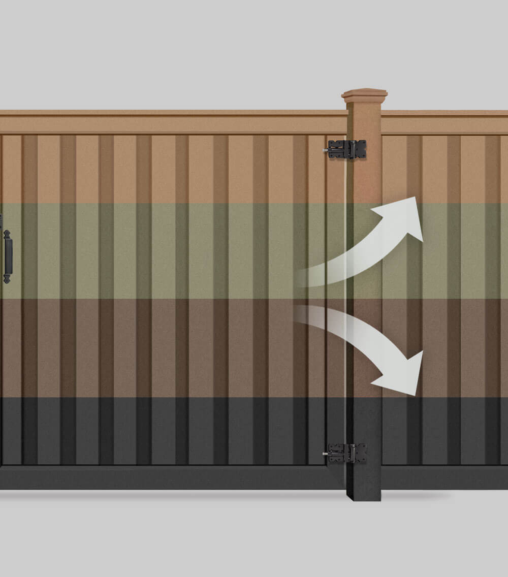Trex driveway gate color choices