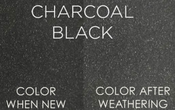 Charcoal blackTrex fence color after weathering