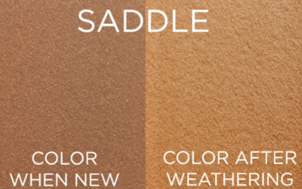 Saddle Trex fence color after weathering